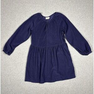 Universal Thread Women's Balloon Long Sleeve Corduroy Shift Dress Navy Blue M